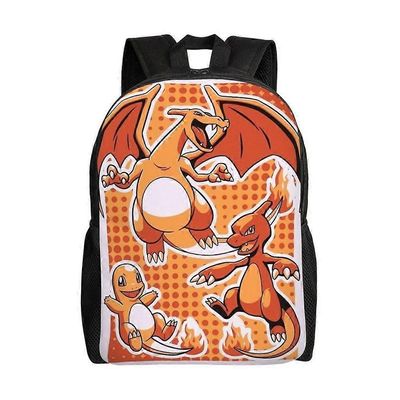 Charmander Monipuolinen Reppu Pestävä rento tyyli Koulun opiskelijareppu Trendikäs Oxford Kangas Tietokonelaukku Unisex-hjka4018