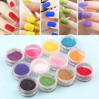 12 Mix Farver Pulver Neglekunst Støvpulver Dekoration til neglepulver