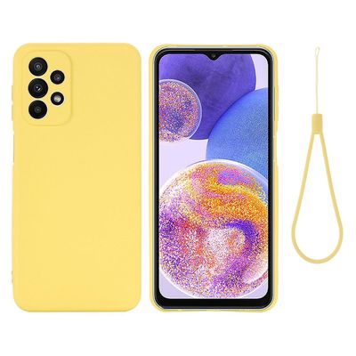 Samsung Galaxy A23 5G (globaali versio) / 4G nestemäinen takakansi pehmeä puhelinsuoja Keltainen Style A Samsung Galaxy A23 4G