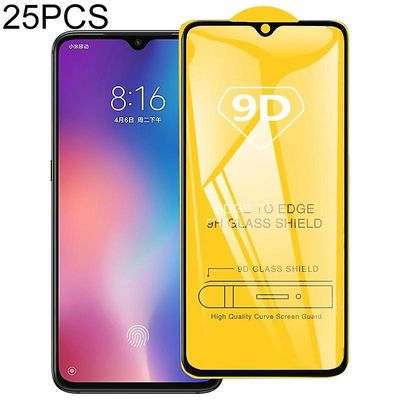 JVY 25 PCS 9D fuld lim fuld skærm hærdet glas film til Xiaomi Mi Mix 3