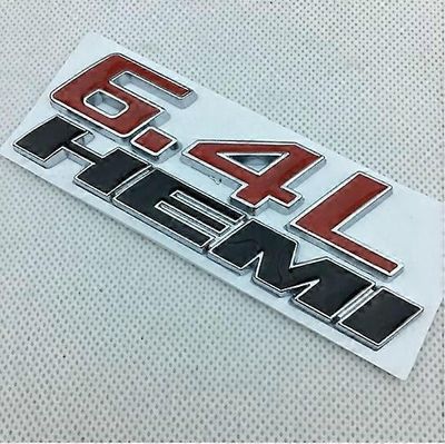 6.4l Hemi metallimerkki tunnus tarrat takatavaratilan tarra Dodge Charge Challenger Ram Jcuv asuntovaunu Durango Srt tarvikkeet H