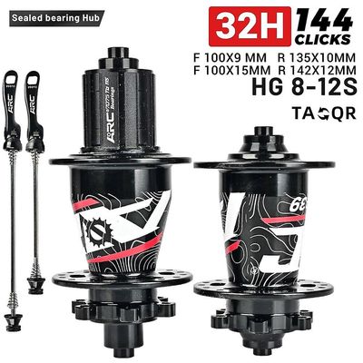 Cykelnav forseglet leje Mtb Mountain Bike Hub Hurtig frigivelse gennem 32 huller skivebremse 6 pawls Qr 32h leje hub bue Mt039 Bageste BK 135x10 HG