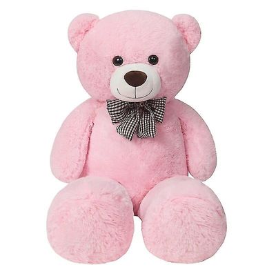 Kæmpe 105/125/145cm Blød Bamse Plys Legetøj Brun Bjørn Super Pink 80CM