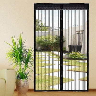 Magnet Fly Screen Dør Insekt Beskyttelse 120x220 cm Magnetic Fly gardin Myggnett Automatisk Lukking Insekt Beskyttelse Balkong Dør Stue Sx