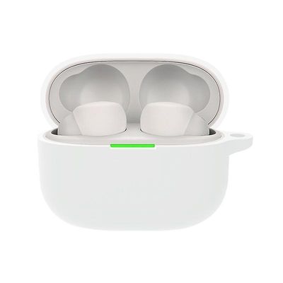 Sony LinkBuds S -kuulokkeiden suojakotelo kuulokepussin suojaava ihosuojus karabiinilla Valkoinen