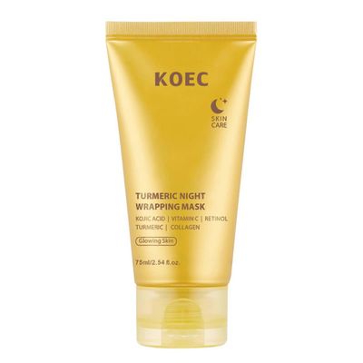 Kojic Acid Kurkuma Overnight Wrapping Peel Off -naamio, syväpuhdistava huokosia minimoiva naamio, naisille Naisille 1pcs