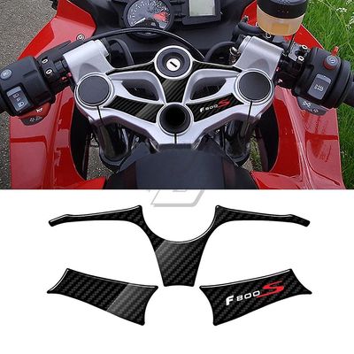 Bicaco For Bmw Motorrad F800s 2007-2010 3d karbon-utseende Øvre Triple Yoke Defender