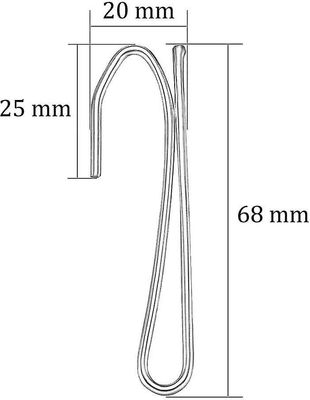 Uusi, sopiva 50 kpl verhokoukut ruostumaton teräs puristus laskoste verhokoukku syvä metallipiikkikoukut wuqx