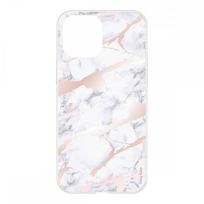 Crazy Kase Sag til iPhone 12 Pro (6,1) Soft Pink Marble Effect