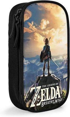 Kerota TI1634 Legend of Zelda Penaali Pen Bag Tussi tavaraa Koulun paperitavaroiden järjestäjä kestävillä vetoketjuilla Hauska Sopii kouluun, toimi...