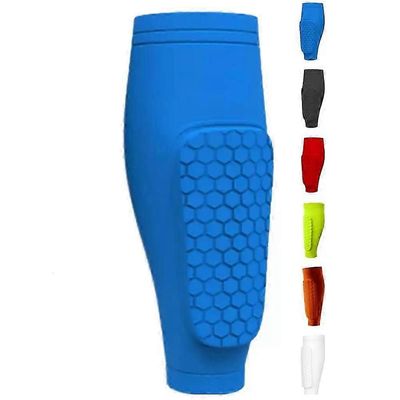 Shin Defender KidsShindefender kompressioholkki hunajakennopehmusteilla Bule M