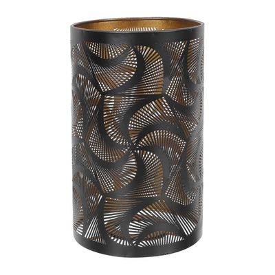 Metallinen lampunvarjostin lattiavalaisimeen rauta ontto veistetty design makuuhuoneen valaisin 20x12.1cm musta 1kpl