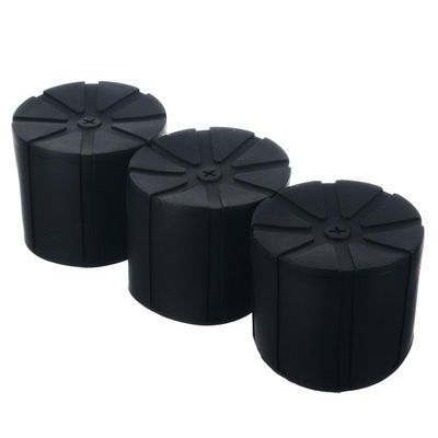 3Pcs silikon linsedeksel deksel kompatibelt 65-110mm DSLR kamera linser svart
