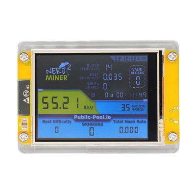Nerd Miner v2 Solo Bitcoin Miner - Lottery Miner - Crypto Miner - 2.8 Näyttö