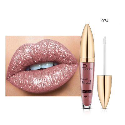 Fruushop timantti kiiltävä pitkäkestoinen huulipuna glitter huulikiilto huulipuna kiiltävä matta nestemäinen huulipuna 5ml 1Pcs