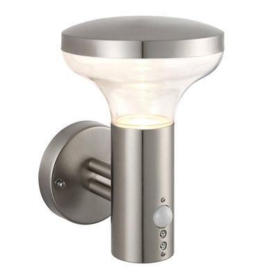 Endon Collection Lighting Roko PIR Udendørs Væg Light Coastal, Marine Grade børstet rustfrit stål IP44, GU10