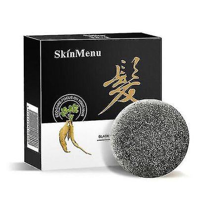 5kpl Cover Grey Bar Shampoo Saippua Natural Polygonum Essence Hiukset Tummentava Shampoo +bubbler 1Pcs