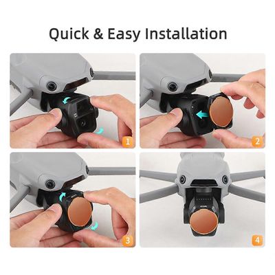 SUNNYLIFE säädettävä linssisuodatinsetti DJI Air 3S -lisävarusteille