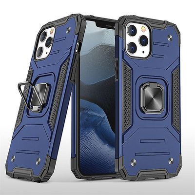 Stødsikker rustning sag til iphone xs max med støttefod all inclusive dække blå rpc1309