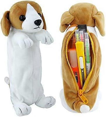 3D pehmo eläinpenaali lapsille, koiran ja dinosauruksen pehmeä pussi, paperitavaroiden säilytyspussi pojille ja tytöille, koulutarvikkeet Beagle