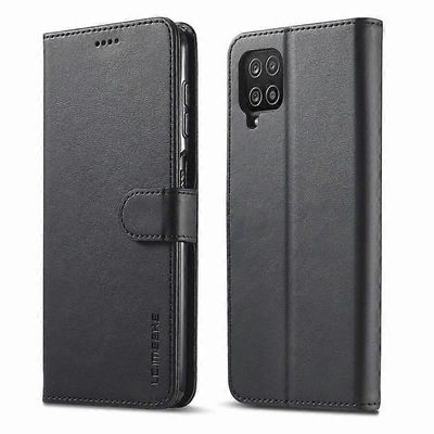 Kotelo Samsung Galaxy A12 -kotelolle Flip-lompakon kansi Samsung A12 A 12 M12 M 12 -kotelolle Ylellinen kirjanahkainen magneettinen puhelinkotelo m...