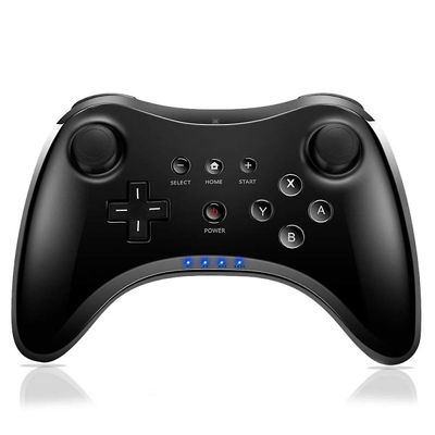 Wekity Pro Controller för Wii U, trådlös handkontroll för Nintendo Wii U Controller Gamepad Joystick Dual Analog Game Controller (svart)