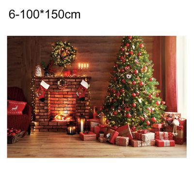 Sinknap Christmas No-rynke Fabric Bakteppe Vaskbar Photo Studio Bakgrunn Screen Party Decor 100 150cm 6