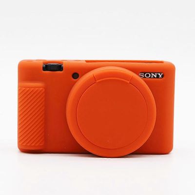 Pehmeä kamerakotelo Sony RX100 III IV V VI RX100 VII ZV1 ZV-E10 kuminen suojaava korin suojus laukku ihon kameran suojan kehys Sony ZV1 oranssi