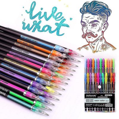 Suren Brevpapir Gel Pen Set-børns farve Set-24 stykker rainbow brevpapir Maleri Set