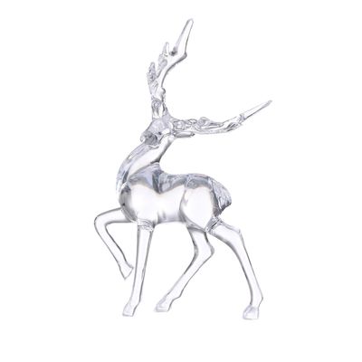 Kuankuanbao Elk Crystal Figurines Ornamenter Flerfarget