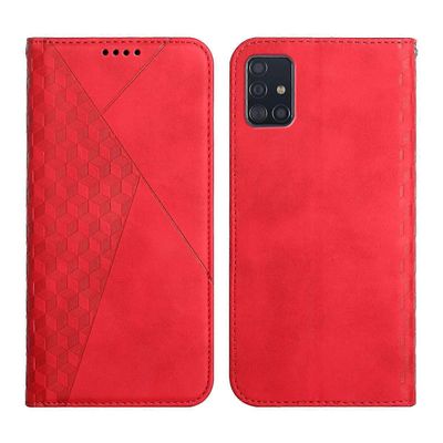 Uusi yhteensopiva Samsung Galaxy A71 5g -kotelon kanssa Premium kansi magneettinen nahkafolio etui coque - punainen
