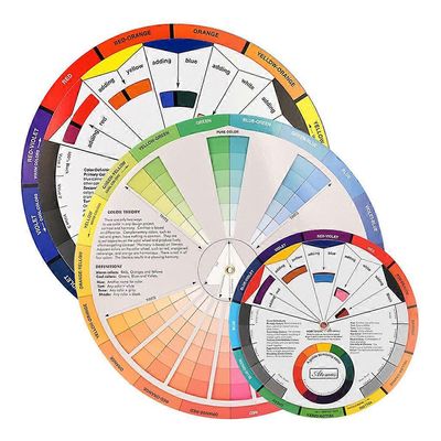 3kpl tatuointi tarvikkeet väri väri ympyrä muste kaavio paperitarvikkeet ammattimaiset tatuointilaitteet pigmentit pyörät pysyvä meikki