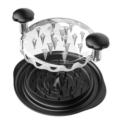 Kanan silppuri PRO-lihasilppuri läpinäkyvällä kannella ja kanan silppuri 240123 Musta