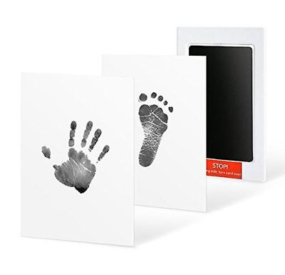 Boeyaa 1pc Super Large Pet Dog Cat Baby Håndaftryk eller fodaftryk kontaktløs stempelpude Sort