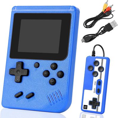 Phwj (bleu)retro fc console de jeux, 3.0" console de jeu portable pour enfants, mini console de jeux avec 400 jeux classiques, supporte deux joueur...