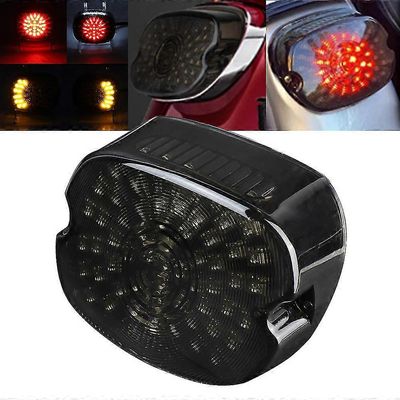 Hieno LED-takavalo moottoripyörän pistoke ja toisto jarrun kääntösignaali takavalot Sportster Dyna Electra Glide Road Touring Softail WM-HT10