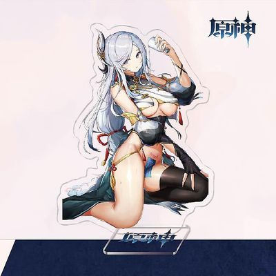 To-dimensionelle Yuanshen Spil Thunder General Gan Yu Walnut Akryl Beslag Style 18