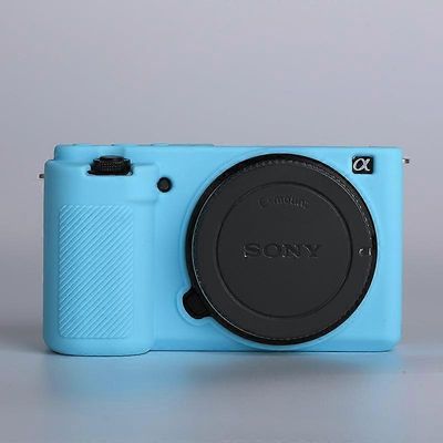 Pehmeä kamerakotelo Sony RX100 III IV V VI RX100 VII ZV1 ZV-E10 kuminen suojaava korin suojus laukku ihon kameran suojan kehys Sony ZV-E10 sininen