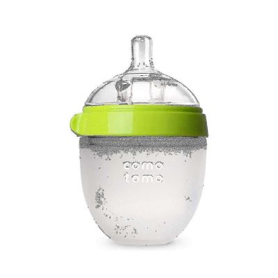 Comotomo Natural Feel tuttipullo 5 unssia vihreä koliikkia ehkäisevällä tuuletusaukolla ja leveällä kaulalla helppoa ruokintaa varten