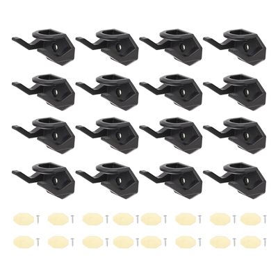 Hat Hooks 16PCS Universal Hat Rack Display kroker for vegghjem - Svarte luekroker