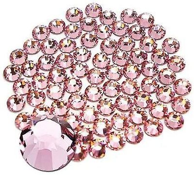 Linkrunning Lim Fix Flatback Rhinestones Glas Diamantes Ædelstene til Nail Art (ss20 576stk, Pink) 4.8mm