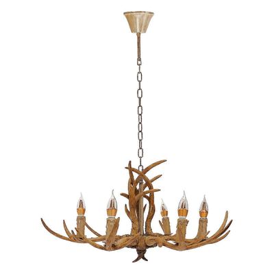 120cm hirvensarvi design ripustettava lamppu koristeellinen kattokruunu Ruskea 100-120cm