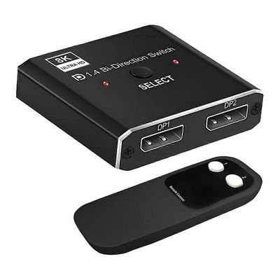 8K DisplayPort Switch 2 in 1 out / 1 in 2 out Display Port DP Switch tukee 8K30Hz 4K120Hz PC:lle Musta