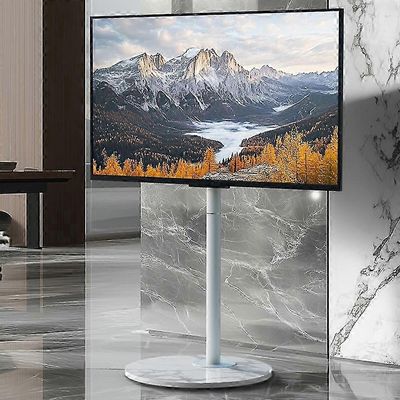 Kestävä kääntyvä lattia-TV-teline 40-75 TV-kiinnikkeelle korkeussäädettävä TV-teline pyörillä