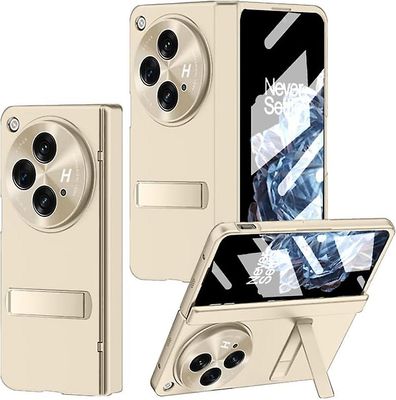 Fongwan Kickstand telefonveske for Oneplus Åpent deksel, Slank PC All-inclusive deksel hengselbeskyttelse telefonveske med HD / anti-peep skjermbes...