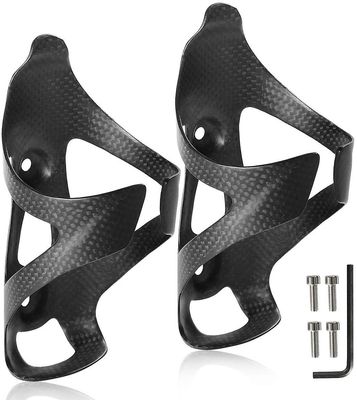 Linkrunning 2stk Ultralet fuld kulfiber cykel cykel drikke vandflaske bur holder beslag til landevejscykel Mtb Cykling Sort