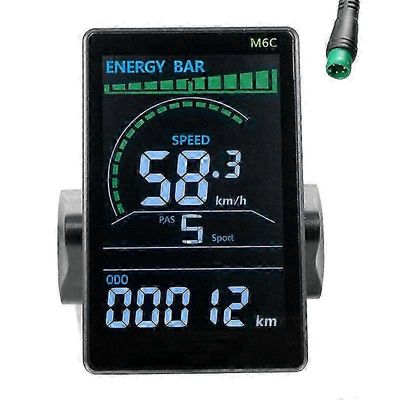 M6C sähköpyörän LCD-näyttömittari 24V-60V sähköpyörälle (5PIN) Edition C