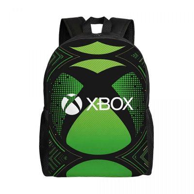 Vintage Gamer Xbox Lover 3D-tulostettu reppu 16 tuuman kaksoishihna olkapää kevyt kirjalaukku sopii kannettavan tietokoneen laukkuun LDYH725