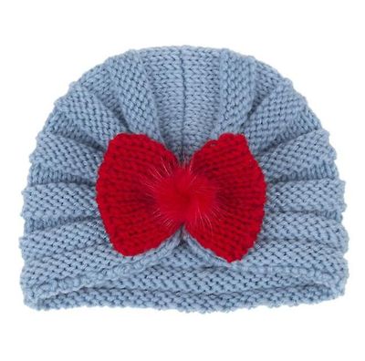 Handuo Baby Hue Hat Nyfødte Hatte Toddler Toddler Soft Cute Strik Cap blå