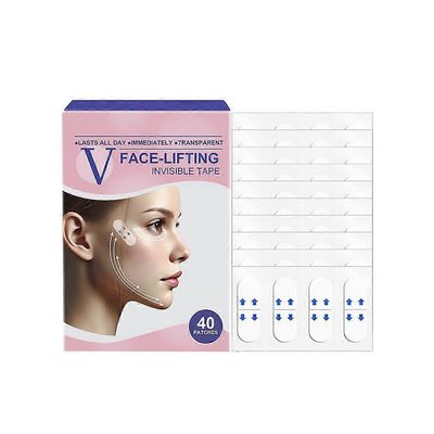 V-Face Lifting näkymätön teippi, V-Face Lift -teippi nauhoilla, kaulanauha